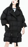Thick Duck-Down Tassel-Decorated Coat in Grey or Black - DESIGNER INSPIRED FASHIONS