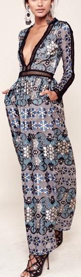 'Juliet' Maxi Dress in Blue - DESIGNER INSPIRED FASHIONS