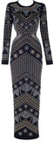 Backless Embellished Maxi Dress