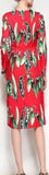 Long Sleeve Snap Pea Midi Dress