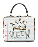Graffiti Box Bag With Embellishment