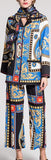 Printed Pajama Set with Scarf