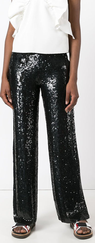 Black Sequin Trousers