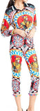 Carretto Print Shirt and Cropped Pant Set