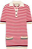 Striped Stretch Knit Top & Pant Set