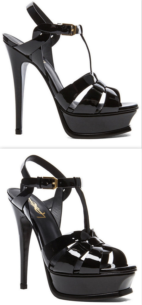Tribute Patent Sandal-Black - DESIGNER INSPIRED FASHIONS