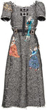 Embellished Buckled Tweed Dress - DESIGNER INSPIRED FASHIONS