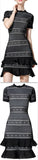Knit Ruffle-Hem Stretch Dress