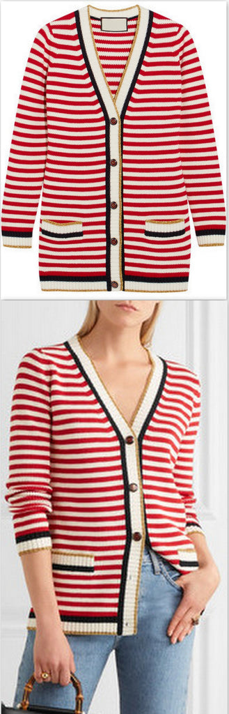 Striped Cardigan Sweater