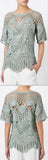 Fringed Macrame Top