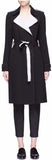 Bicolor Wrap Trench Coat