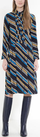 Broken Stripes Printed Dress