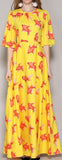 Fish Print Maxi Dress