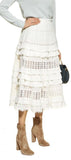 Corsair Layered Frill Skirt, White