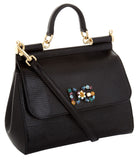 Small Sicily Shoulder Bag, Black