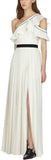One Shoulder Pleated Maxi Dress