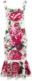 Floral Print Sleeveless Knee-Length Dress