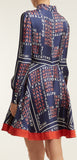 Puzzle-Print Silk-Twill Mini Dress | DESIGNER INSPIRED FASHIONS