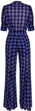 Gingham Ruffle Blouse and Pant Set