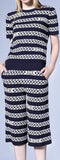Chain-Print Knit Top & Cropped Pants