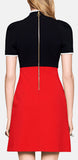 Embellished Color-Contrast Dress - DESIGNER INSPIRED FASHIONS