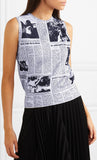Jacquard Newsprint Top