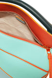 Paula's Ibiza Puzzle Color-Block Textured-Leather Shoulder Bag