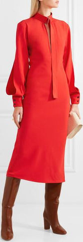 Cutout Cady Midi Dress, Red