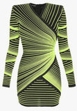 Knit Mini Dress, Green