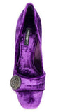 Jackie Velvet Pumps, Purple