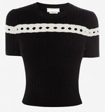 Ribbed Stripe Top and Skirt Set