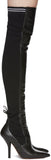 'Rockoko' Thigh-High Boots, Black