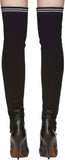 'Rockoko' Thigh-High Boots, Black