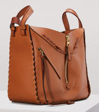 Laced Hammock Handbag, Tan