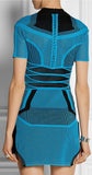 Engineered Mesh-Effect Mini Dress