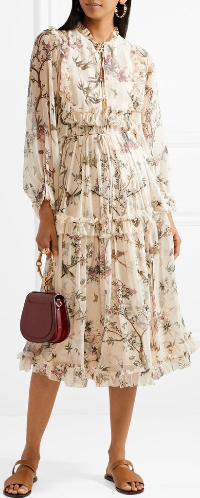 Floral Maples Frill Dress