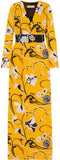 Belted Floral-Print Crepe Gown