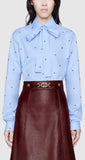 Blue Strawberry Fil Coupé Shirt | DESIGNER INSPIRED FASHIONS
