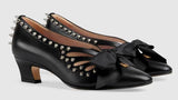 Leather Pump with Spikes