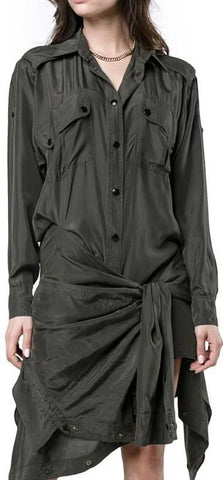 Tie-Front Shirt-Dress