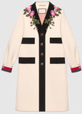 Embroidered Wool Coat