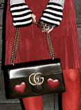 GG Marmont Medium Heart Shoulder Bag in Pink or Black - DESIGNER INSPIRED FASHIONS