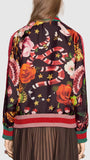 Garden Exclusive Printed Bomber Jacket- Multi Colored - DESIGNER INSPIRED FASHIONS