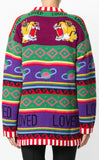 Tiger Instarsia Knit Cardigan Sweater
