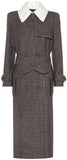 Houndstooth Cotton-Blend Coat