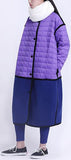 Two-Toned Oversized Quilted Wool Coat