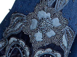 Embellished Floral Faded Jeans - DESIGNER INSPIRED FASHIONS