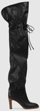 Leather Over-the-Knee Boot, Black
