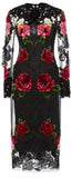 Long Sleeve Floral Lace Dress