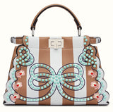 Mini Peekaboo Studded Stripe Leather Satchel